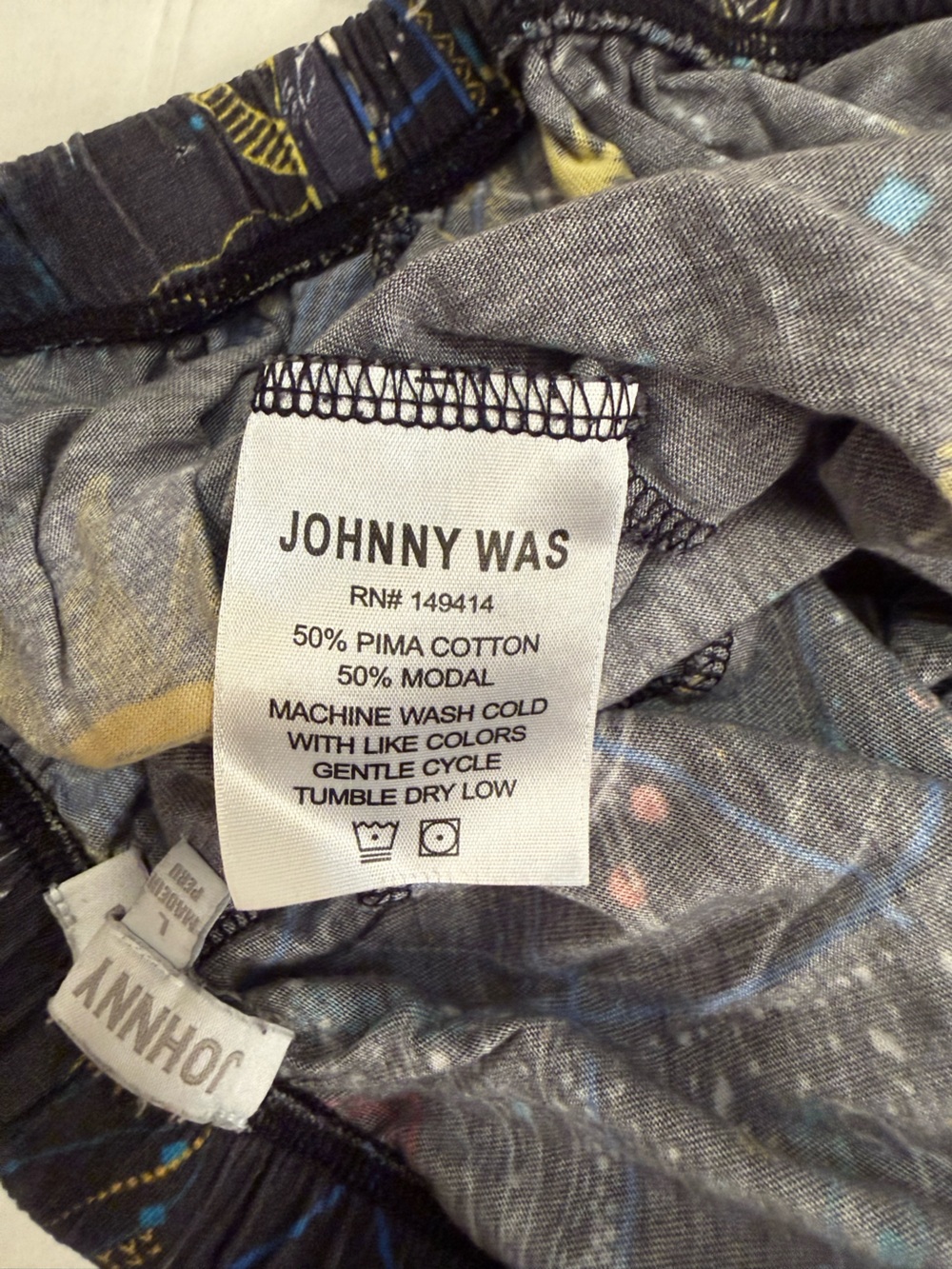 Johnny Was Celestine Pima Cotton Cropped Pajama Bottom - Picture 4 of 4